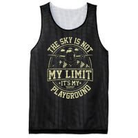 Funny Aviator Pilot Airplane Plane Aviation Mesh Reversible Basketball Jersey Tank