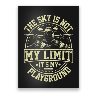 Funny Aviator Pilot Airplane Plane Aviation Poster