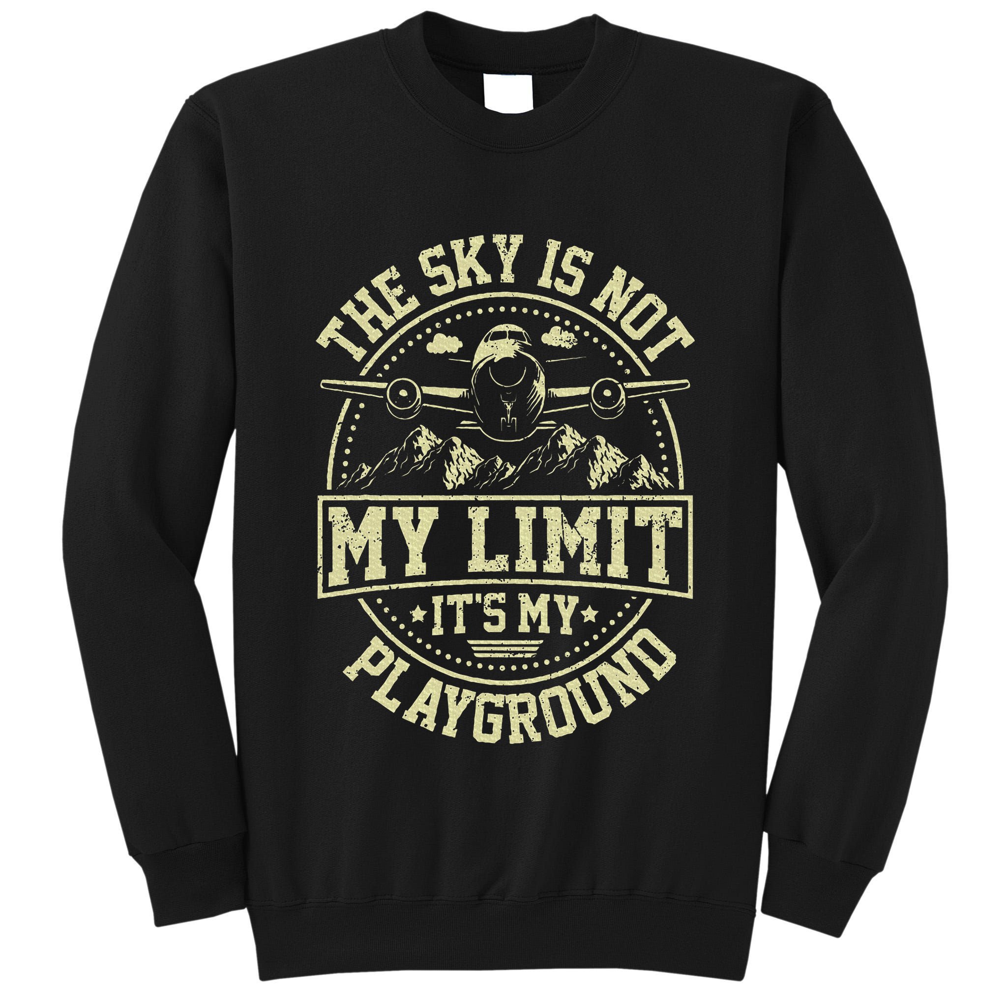 Funny Aviator Pilot Airplane Plane Aviation Tall Sweatshirt