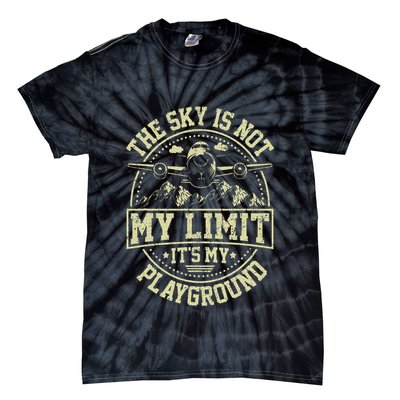 Funny Aviator Pilot Airplane Plane Aviation Tie-Dye T-Shirt