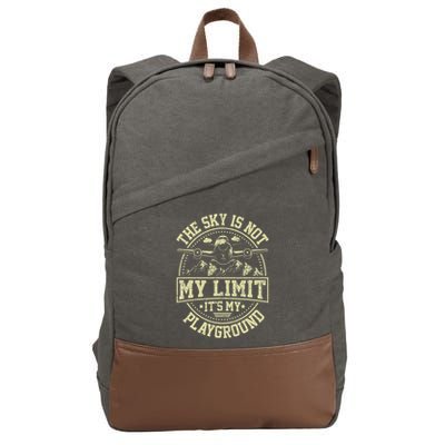 Funny Aviator Pilot Airplane Plane Aviation Cotton Canvas Backpack