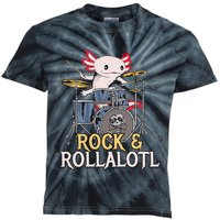 Funny Axolotl Playing Drums Rock Drummer Band Musician Kids Tie-Dye T-Shirt