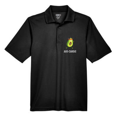 Funny Avocardio Pun Workout Running Avocado Men's Origin Performance Piqué Polo