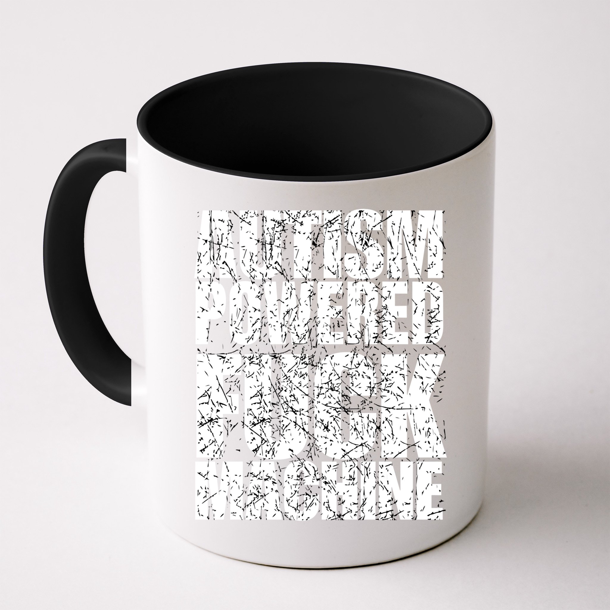 Funny Autism Powered Fck Machine Autism Quote RizzEm Gift Mug