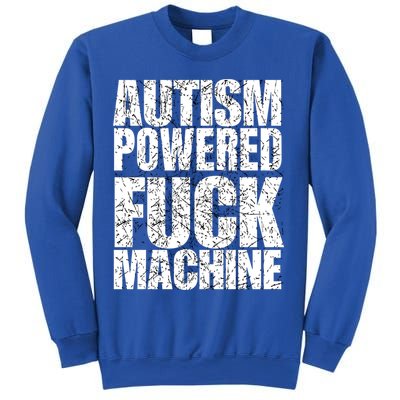 Funny Autism Powered Fck Machine Autism Quote RizzEm Gift Sweatshirt