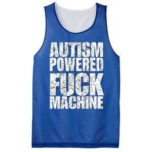 Funny Autism Powered Fck Machine Autism Quote RizzEm Gift Mesh Reversible Basketball Jersey Tank