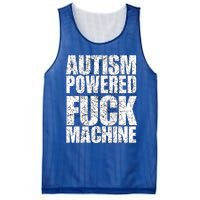 Funny Autism Powered Fck Machine Autism Quote RizzEm Gift Mesh Reversible Basketball Jersey Tank