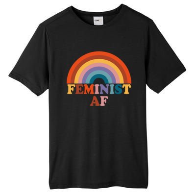 Feminist Af Pocket Vintage Rainbow Empowert Feminism Meaningful Gift Tall Fusion ChromaSoft Performance T-Shirt