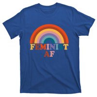 Feminist Af Pocket Vintage Rainbow Empowert Feminism Meaningful Gift T-Shirt