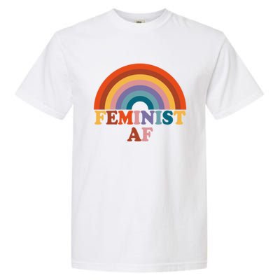 Feminist Af Pocket Vintage Rainbow Empowert Feminism Meaningful Gift Garment-Dyed Heavyweight T-Shirt