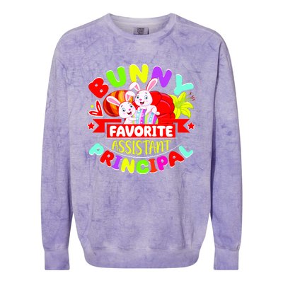 Favorite Assistant Principal Easter Bunny Colorblast Crewneck Sweatshirt