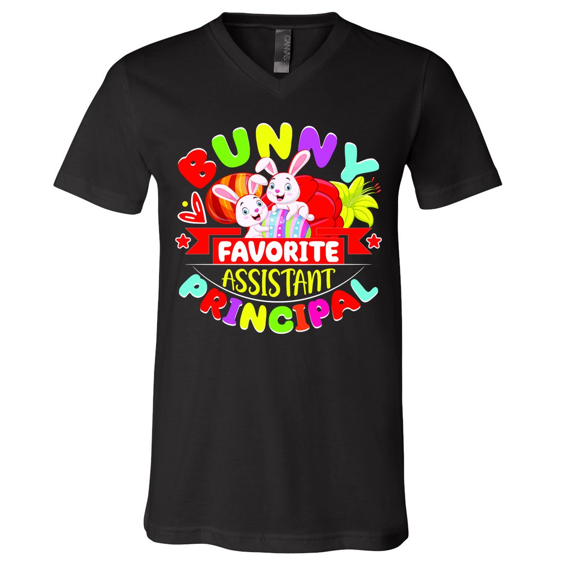 Favorite Assistant Principal Easter Bunny V-Neck T-Shirt