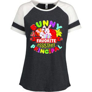 Favorite Assistant Principal Easter Bunny Enza Ladies Jersey Colorblock Tee