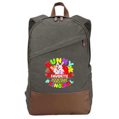 Favorite Assistant Principal Easter Bunny Cotton Canvas Backpack