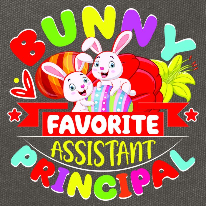 Favorite Assistant Principal Easter Bunny Cotton Canvas Backpack