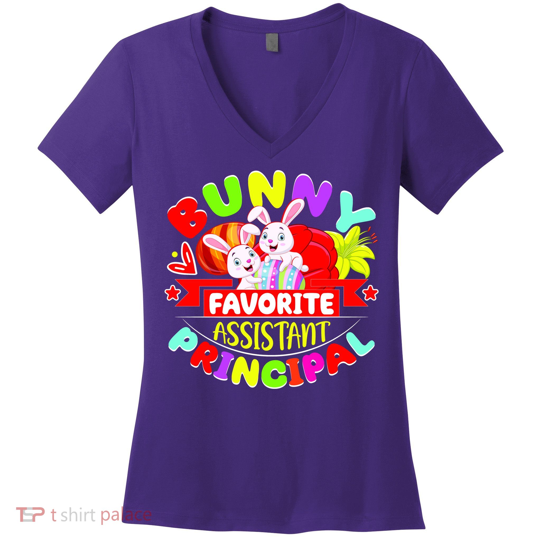 Favorite Assistant Principal Easter Bunny Women's V-Neck T-Shirt