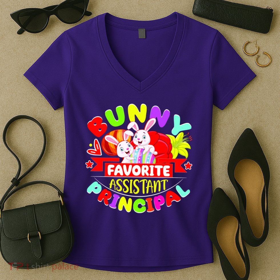 Favorite Assistant Principal Easter Bunny Women's V-Neck T-Shirt