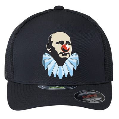Funny Anti Putin Clown Gift Flexfit Unipanel Trucker Cap
