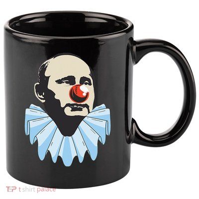 Funny Anti Putin Clown Gift 11oz C Handle Ceramic Mug