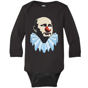 Funny Anti Putin Clown Gift Baby Long Sleeve Bodysuit