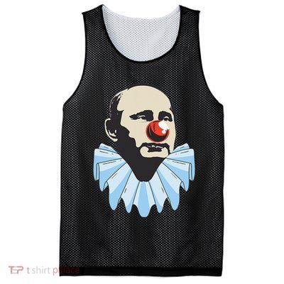 Funny Anti Putin Clown Gift Mesh Reversible Basketball Jersey Tank