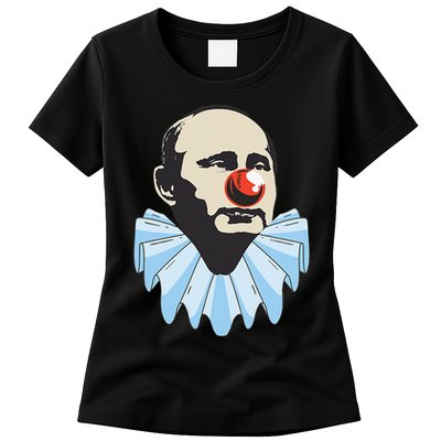 Funny Anti Putin Clown Gift Womens T-Shirt