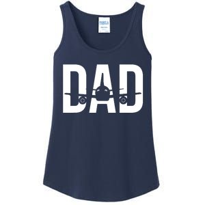 Funny Airplane Pilot Dad Aviation Lover Gift Dad Pilot Ladies Essential Tank