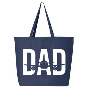 Funny Airplane Pilot Dad Aviation Lover Gift Dad Pilot 25L Jumbo Tote