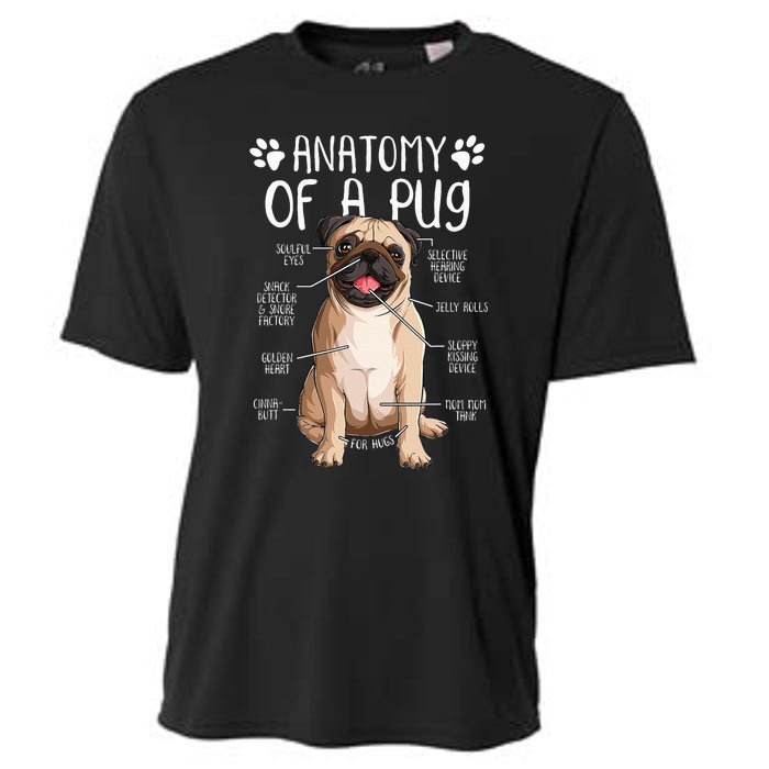 Funny Anatomy Pug Dog Pug Lover Cooling Performance Crew T-Shirt