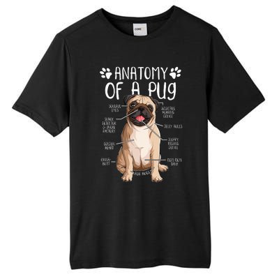 Funny Anatomy Pug Dog Pug Lover Tall Fusion ChromaSoft Performance T-Shirt