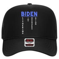 Funny Anti President Joe Biden Idiot, Democratic Republican High Crown Mesh Back Trucker Hat