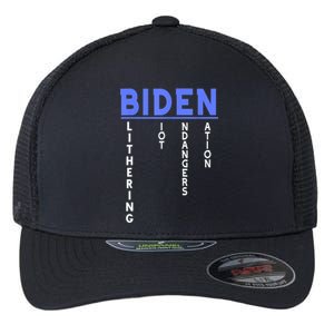 Funny Anti President Joe Biden Idiot, Democratic Republican Flexfit Unipanel Trucker Cap