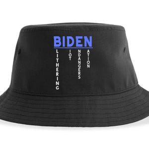 Funny Anti President Joe Biden Idiot, Democratic Republican Sustainable Bucket Hat