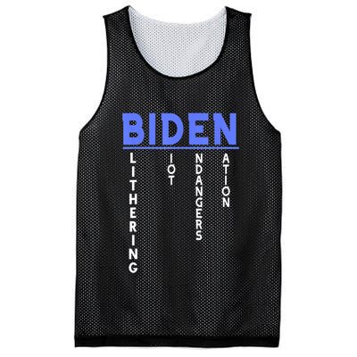 Funny Anti President Joe Biden Idiot, Democratic Republican Mesh Reversible Basketball Jersey Tank