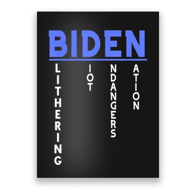 Funny Anti President Joe Biden Idiot, Democratic Republican Poster