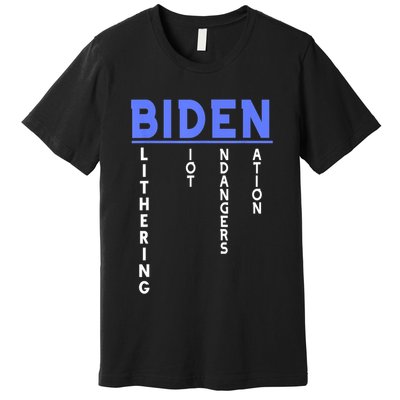 Funny Anti President Joe Biden Idiot, Democratic Republican Premium T-Shirt