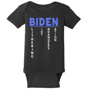 Funny Anti President Joe Biden Idiot, Democratic Republican Baby Bodysuit