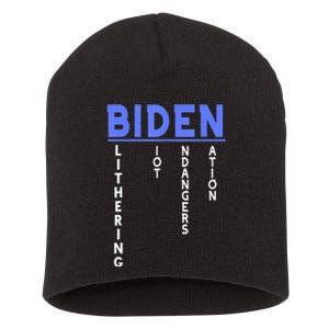 Funny Anti President Joe Biden Idiot, Democratic Republican Short Acrylic Beanie