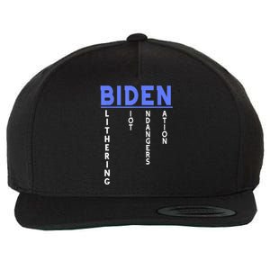 Funny Anti President Joe Biden Idiot, Democratic Republican Wool Snapback Cap