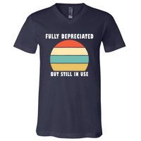 Funny Accounting Quote Fully Depreciated But Still In Use V-Neck T-Shirt