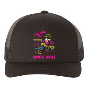 Funny ATV Quad Biking Saying ATV Girl Four Wheeler Girls Yupoong Adult 5-Panel Trucker Hat