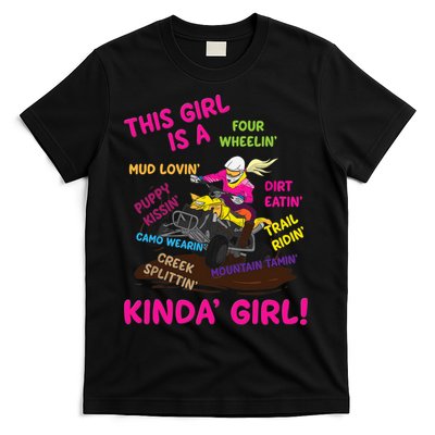 Funny ATV Quad Biking Saying ATV Girl Four Wheeler Girls T-Shirt