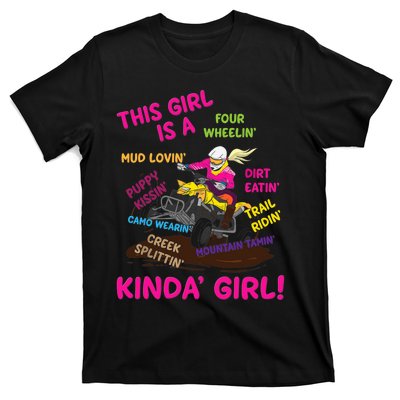 Funny ATV Quad Biking Saying ATV Girl Four Wheeler Girls T-Shirt