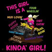 Funny ATV Quad Biking Saying ATV Girl Four Wheeler Girls Tall T-Shirt