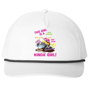 Funny ATV Quad Biking Saying ATV Girl Four Wheeler Girls Snapback Five-Panel Rope Hat