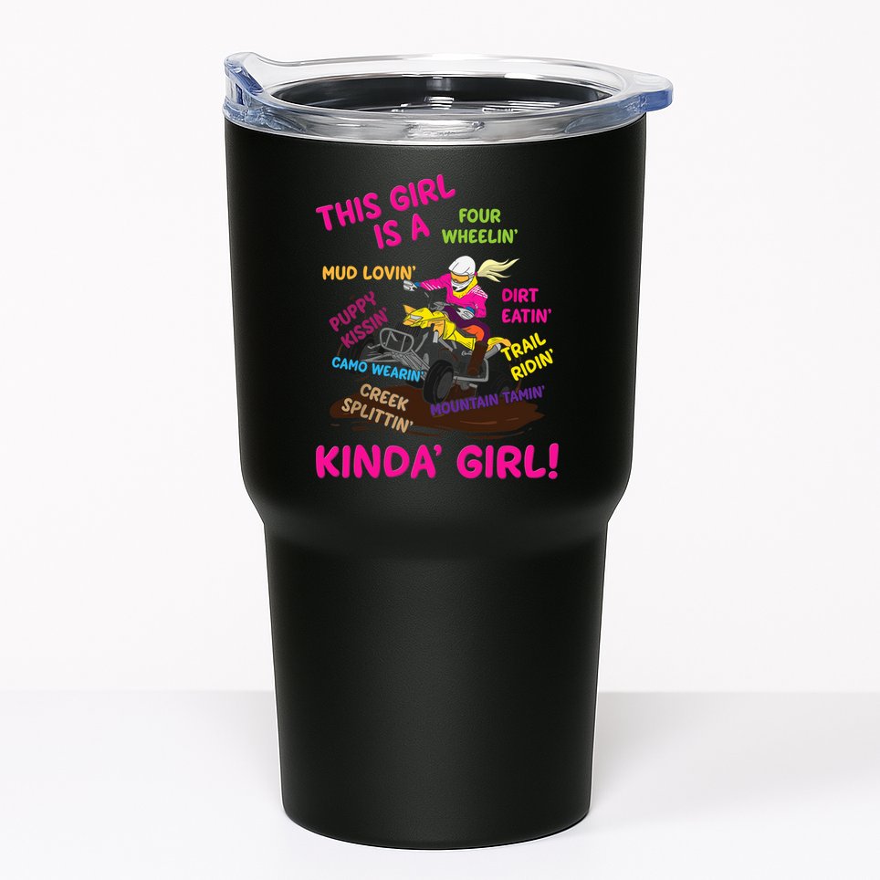 Funny ATV Quad Biking Saying ATV Girl Four Wheeler Girls Tumbler