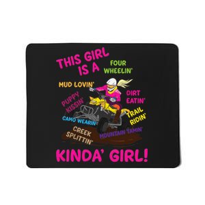 Funny ATV Quad Biking Saying ATV Girl Four Wheeler Girls Mousepad