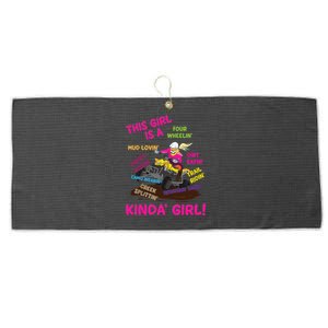 Funny ATV Quad Biking Saying ATV Girl Four Wheeler Girls Large Microfiber Waffle Golf Towel