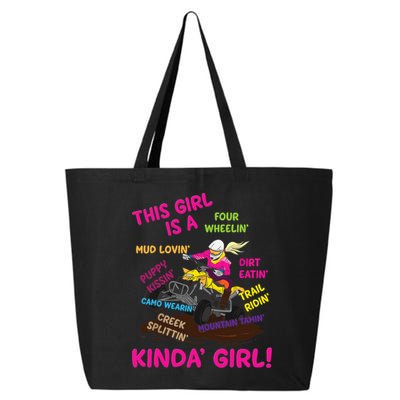 Funny ATV Quad Biking Saying ATV Girl Four Wheeler Girls 25L Jumbo Tote