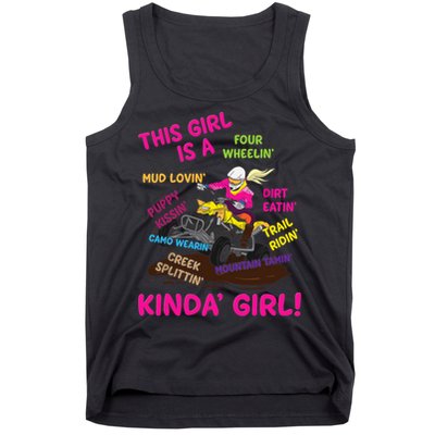 Funny ATV Quad Biking Saying ATV Girl Four Wheeler Girls Tank Top